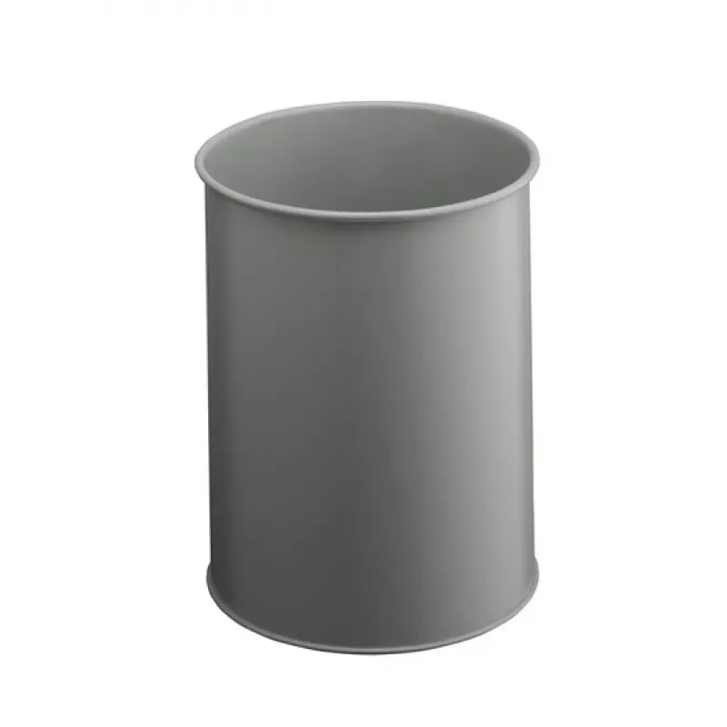 DURABLE Caixote do lixo metálico 15L redondo preto 330110