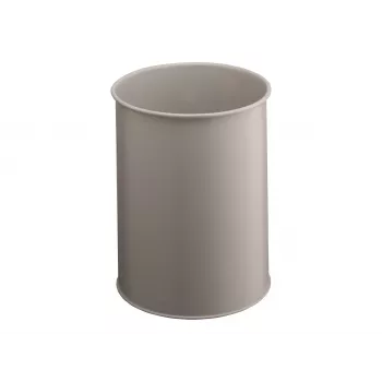 DURABLE Caixote do lixo metálico 15L redondo preto 330110
