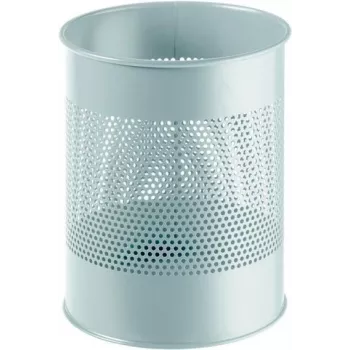 DURABLE caixote do lixo metálico 15L redondo perfurado preto 331010