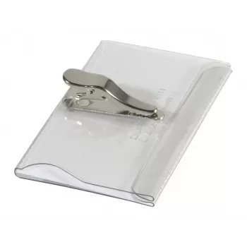 DURABLE Porta-crachás 54x90 mm com mola de crocodilo, pack de 25, transparente 811119