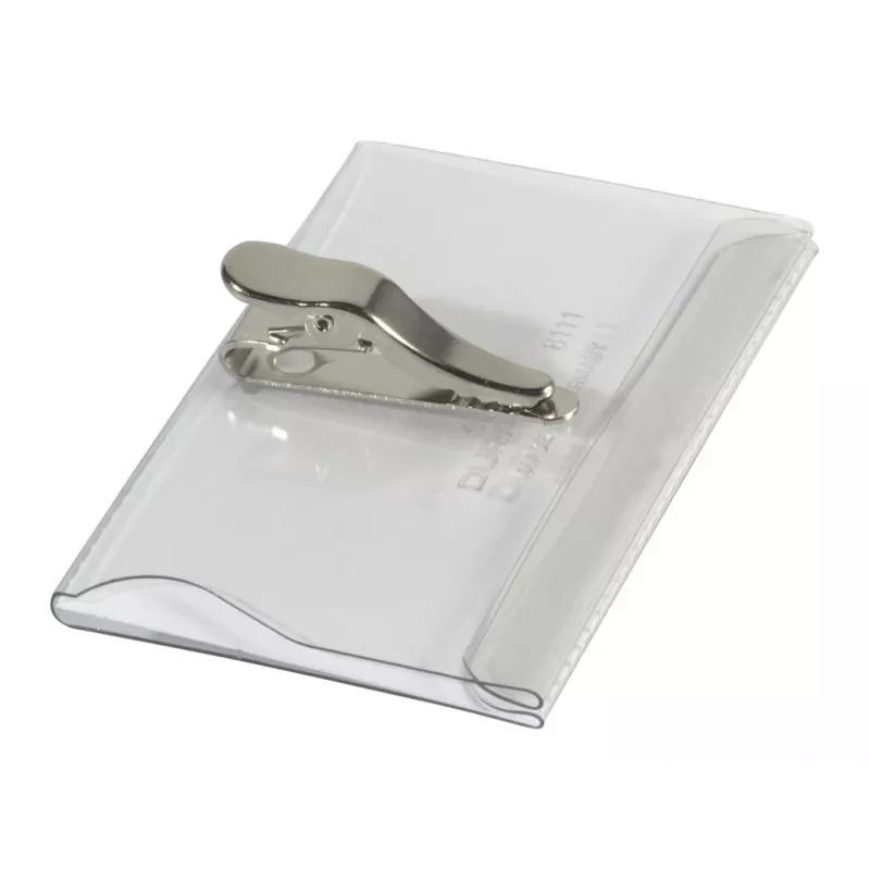 DURABLE Porta-crachás 54x90 mm com mola de crocodilo, pack de 25, transparente 811119