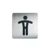 Placa WC homem DURABLE PICTO 150x150 mm prateado autoadesiva 495423