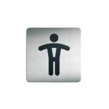 Placa WC homem DURABLE PICTO 150x150 mm prateado autoadesiva 495423