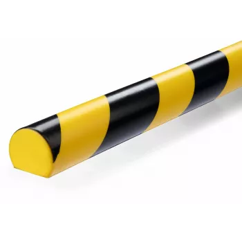 Durable S32R passa-cabos de chão, PVC, preto/amarelo, arredondado, 1000 mm