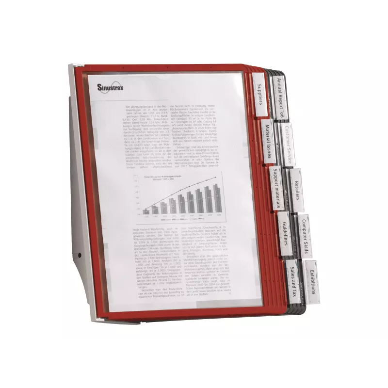 Sistema de expositores de parede DURABLE SHERPA® WALL 10, A4, 10 painéis, cinzento 563100