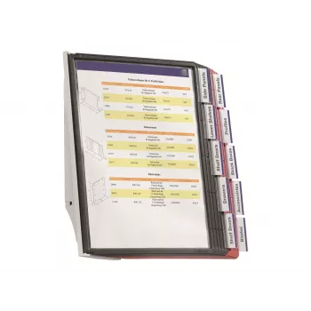 Sistema de expositores de parede DURABLE SHERPA® WALL 10, A4, 10 painéis, cinzento 563100