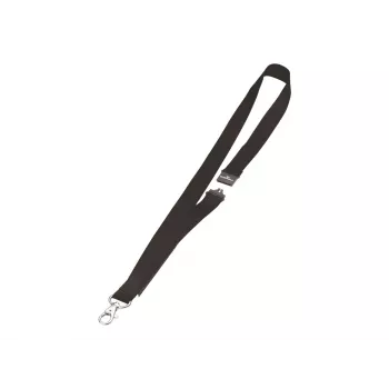 DURABLE Cordão têxtil 20 com mosquetão, preto, pack de 10 (813701)