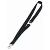 DURABLE Cordão têxtil 20 com mosquetão, preto, pack de 10 (813701)