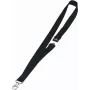 DURABLE Cordão têxtil 20 com mosquetão, preto, pack de 10 (813701)
