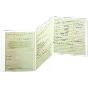 Suporte de sinalização informativa DURABLE de três partes 210x105 mm, transparente, pack de 10 (214219)