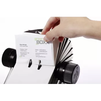 Ficheiro rotativo VISIFIX® DURABLE, capacidade para 500 fichas, índice A-Z, preto 248123