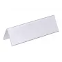 Porta-nomes de mesa DURABLE VISIFIX® 61/122x210 mm, PVC transparente, pack de 25 (805219)