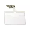 DURABLE VISITOR Porta-crachás 90 x 60 mm com clipe rotativo, transparente, 25 unidades (800319)