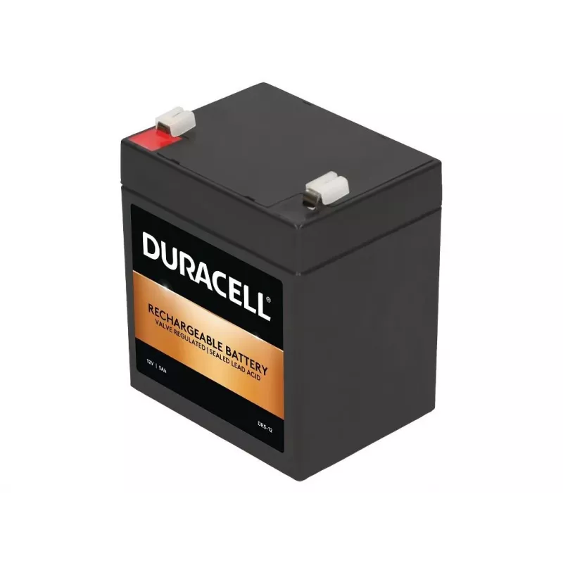 Bateria Duracell DR5-12 12V 5Ah VRLA – bateria de chumbo-ácido selada, AGM, sem manutenção