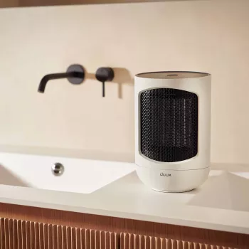 Duux Zone aquecedor cerâmico pessoal DXCH43, 600/900/1500 W, comando, oscilação 80°, branco