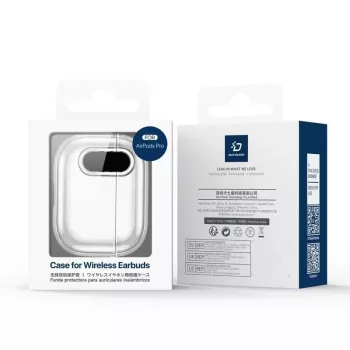 Dux Ducis Apple AirPods 4 Capa PECL Series PC+TPU com gancho Preto Transparente