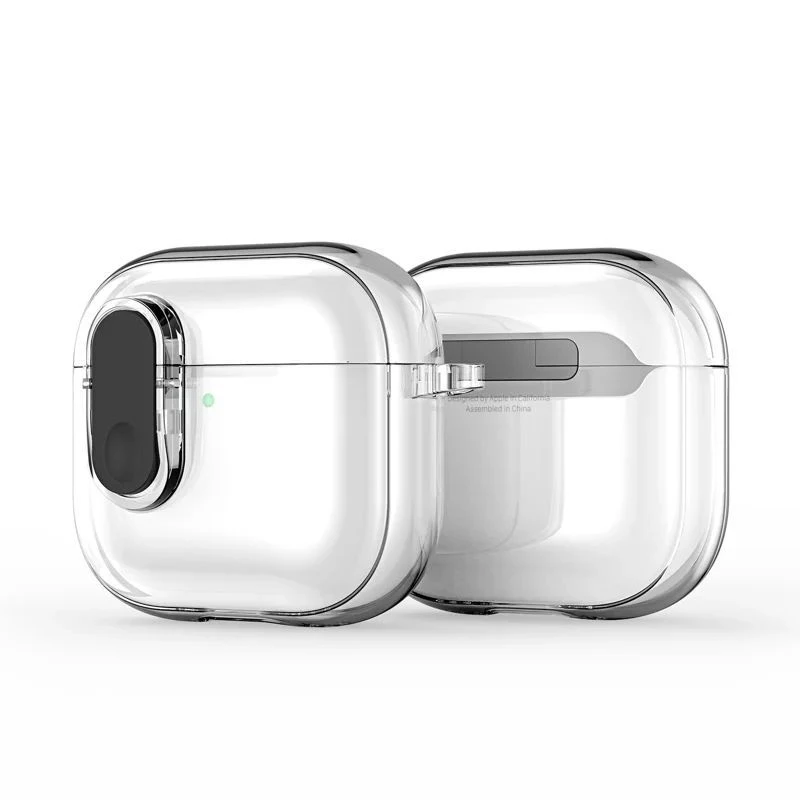 Dux Ducis Apple AirPods 4 Capa PECL Series PC+TPU com gancho Preto Transparente