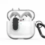 Dux Ducis Apple AirPods 4 Capa PECL Series PC+TPU com gancho Preto Transparente