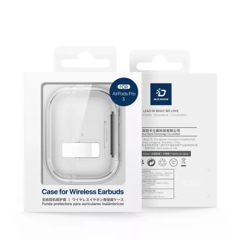 Capa PC+TPU Dux Ducis para Apple AirPods Pro 3 transparente