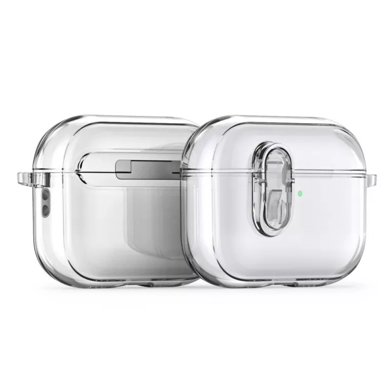 Capa Dux Ducis PECL Series PC+TPU com gancho para Apple AirPods Pro 3 transparente