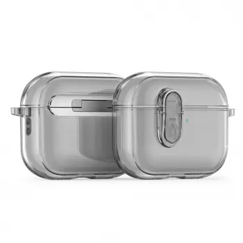 Capa Dux Ducis PECL Series PC+TPU com gancho para Apple AirPods Pro 3 cinzento
