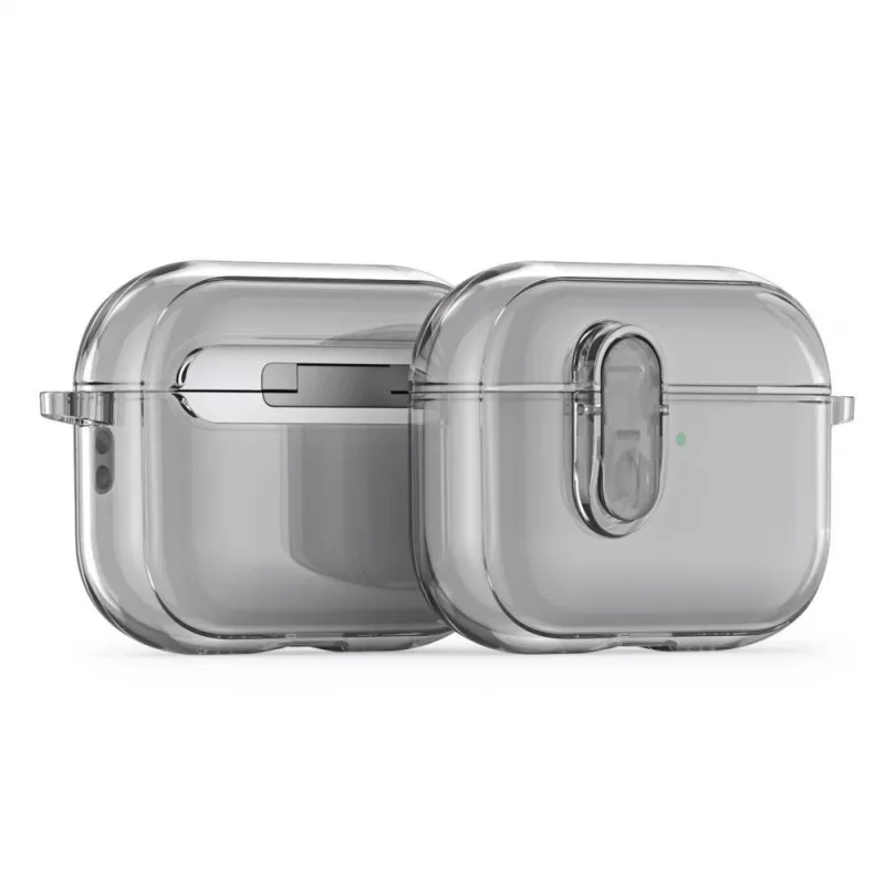 Capa Dux Ducis PECL Series PC+TPU com gancho para Apple AirPods Pro 3 cinzento
