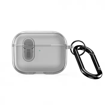 Capa Dux Ducis PECL Series PC+TPU com gancho para Apple AirPods Pro 3 cinzento