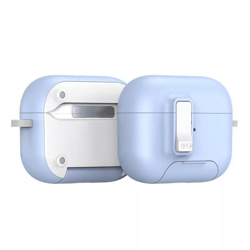 Capa PC+TPU série PECQ Dux Ducis Apple AirPods Pro 3 com gancho Branca Azul