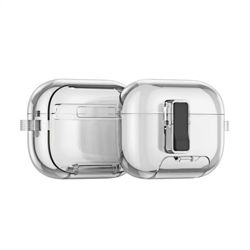 Dux Ducis Capa PC+TPU com gancho da série PECR para Apple AirPods Pro 3 cinzenta