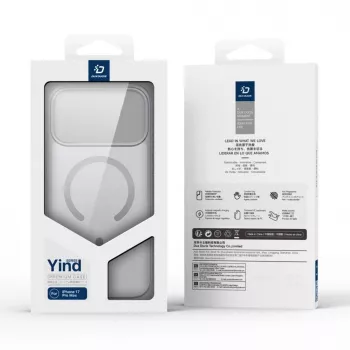 Capa Dux Ducis YIND PC+TPU para Apple iPhone 17 Pro Max com MagSafe cinzenta