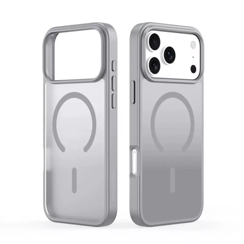 Capa Dux Ducis YIND PC+TPU para Apple iPhone 17 Pro Max com MagSafe cinzenta