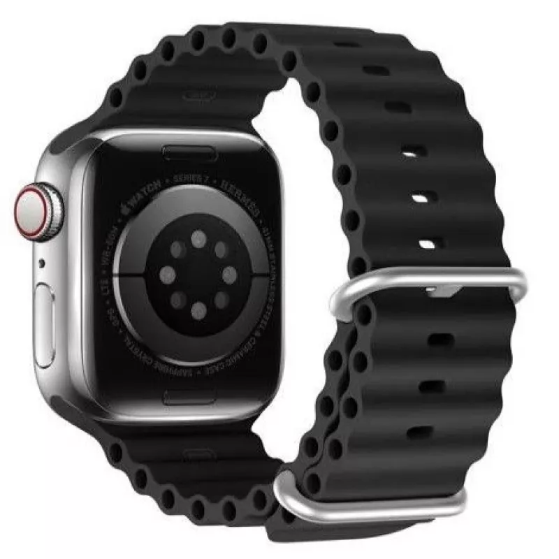 Pulseira de silicone Dux Ducis para Apple Watch 42/44/45/46/49mm preta