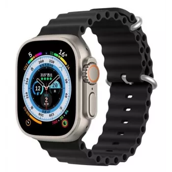 Pulseira de silicone Dux Ducis para Apple Watch 42/44/45/46/49mm preta
