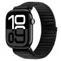 Dux Ducis Apple Watch 42/44/45/46/49mm YE bracelete em nylon entrançado Loop preta