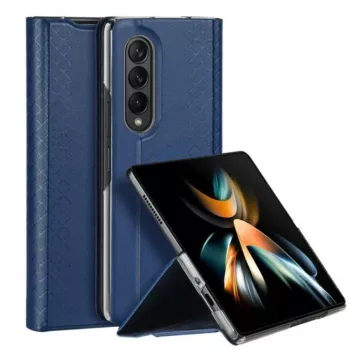 Capa flip carteira Dux Ducis Bril Series para Samsung Galaxy Z Fold4, azul-escuro