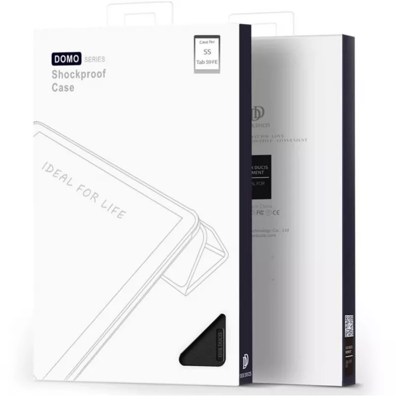 Capa dobrável Dux Ducis Domo Series com compartimento para lápis para Samsung Galaxy Tab S9 FE/S10 FE, preta