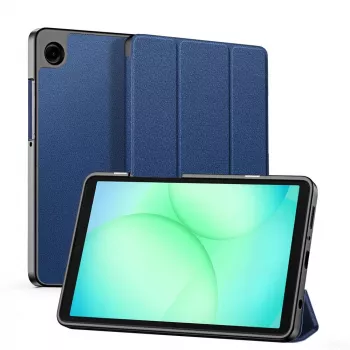 Dux Ducis capa para tablet Domo Series com suporte tri-fold em pele PU para Samsung Galaxy Tab A9 / Tab A11, azul