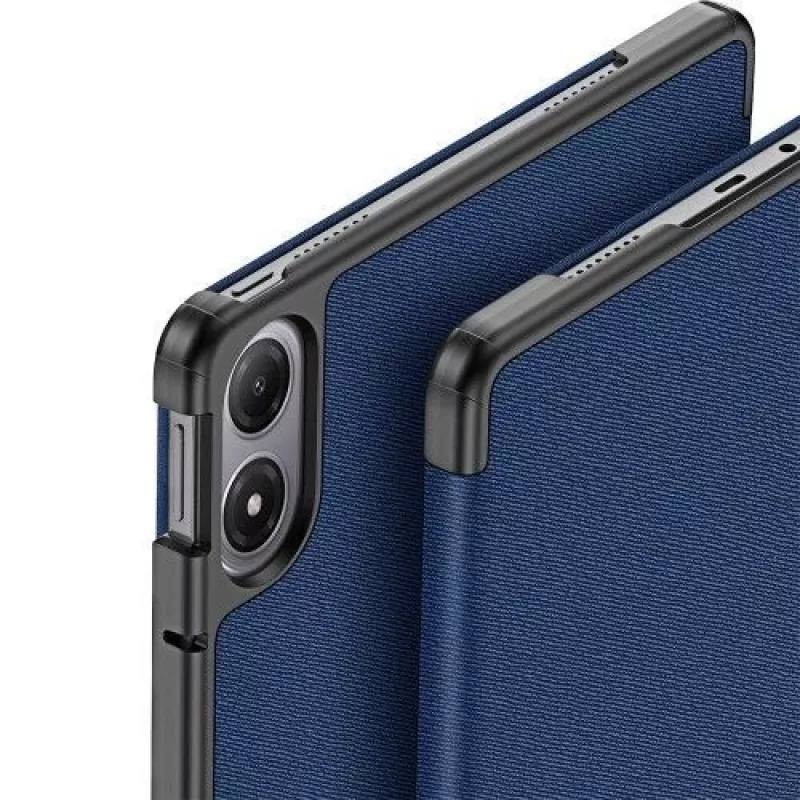 Dux Ducis Domo Series capa para tablet em pele sintética PU com suporte Tri-fold para Xiaomi Redmi Pad 2 Pro, azul