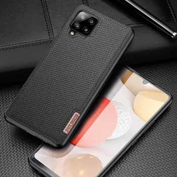 Capa carteira tipo livro Dux Ducis Fino para Samsung A42 5G preta