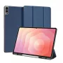 Capa para tablet Dux Ducis Galaxy Tab S11 Ultra Domo Series Tri-fold Stand em pele PU Azul
