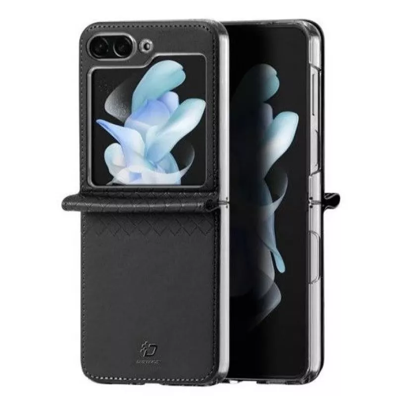 Capa tipo carteira Dux Ducis Flip Leather para Galaxy Z Flip5 5G preta