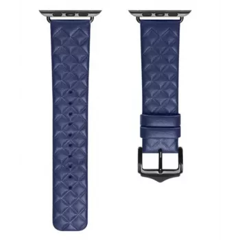 Dux Ducis Bracelete de couro verdadeiro para Apple Watch 38/40/41mm - Azul