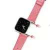 Pulseira de pele verdadeira Dux Ducis para Apple Watch Series 7/6/5/4/3/2/SE (38/40/41mm) - vermelha