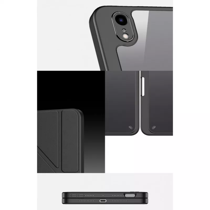 Dux Ducis Magi Case para iPad mini 6 (2021) Smart Cover com suporte e suporte para Apple Pencil - Preto