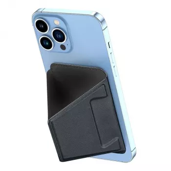 Capa com carteira e suporte magnética em pele PU Dux Ducis para Apple iPhone 13 Pro Max - preto