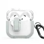 Capa PC+TPU com gancho Dux Ducis série PECP para AirPods 4, branco verde