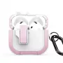 Capa PC+TPU com gancho Dux Ducis série PECP para AirPods 4, branco rosa
