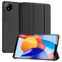 Dux Ducis Redmi Pad SE 8.7 Domo Series capa para tablet em pele sintética PU com suporte dobrável em três partes preta