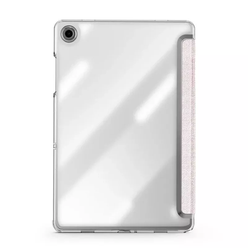 Dux Ducis Samsung Galaxy Tab A9 Plus Capa TPU+PC+Pele Transparente Rosa Claro