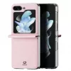 Dux Ducis Capa de couro tipo carteira Flip para Samsung Galaxy Z Flip5 5G Rosa